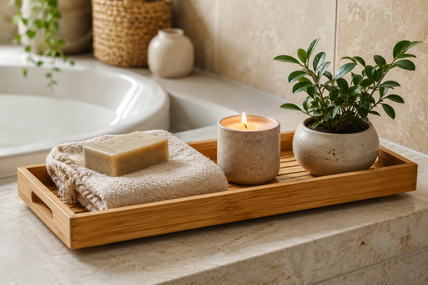Bamboo Bathroom Tray