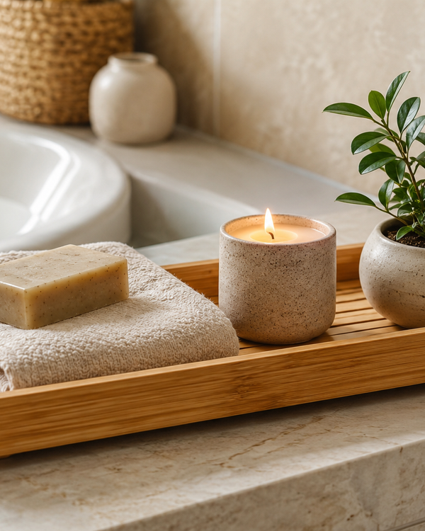 Bamboo Bathroom Tray