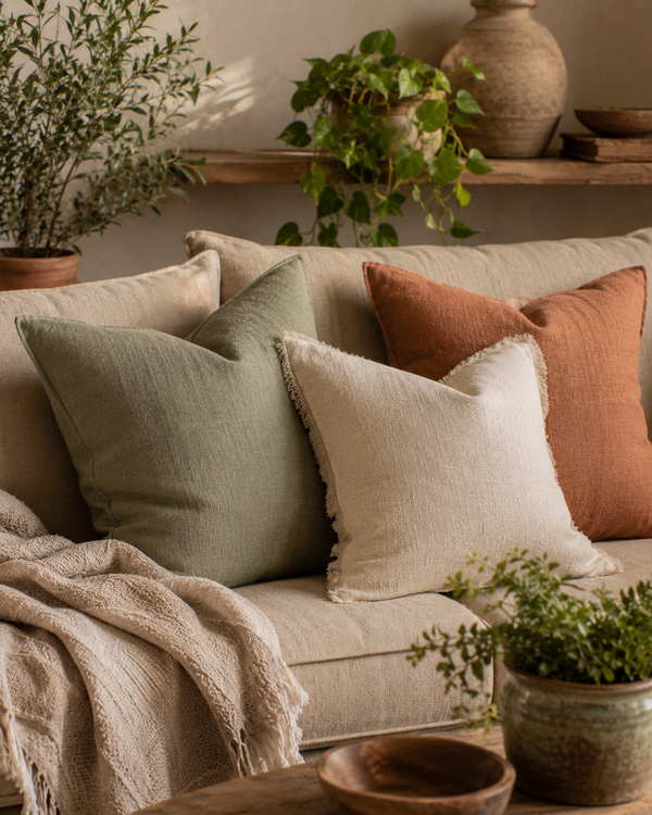 Linen Cushion Cover Set